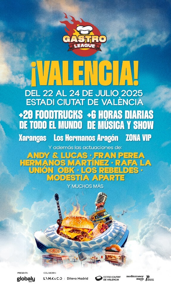 Gastro League — anuncio de line-up y fechas en Estadi Ciutat de València
