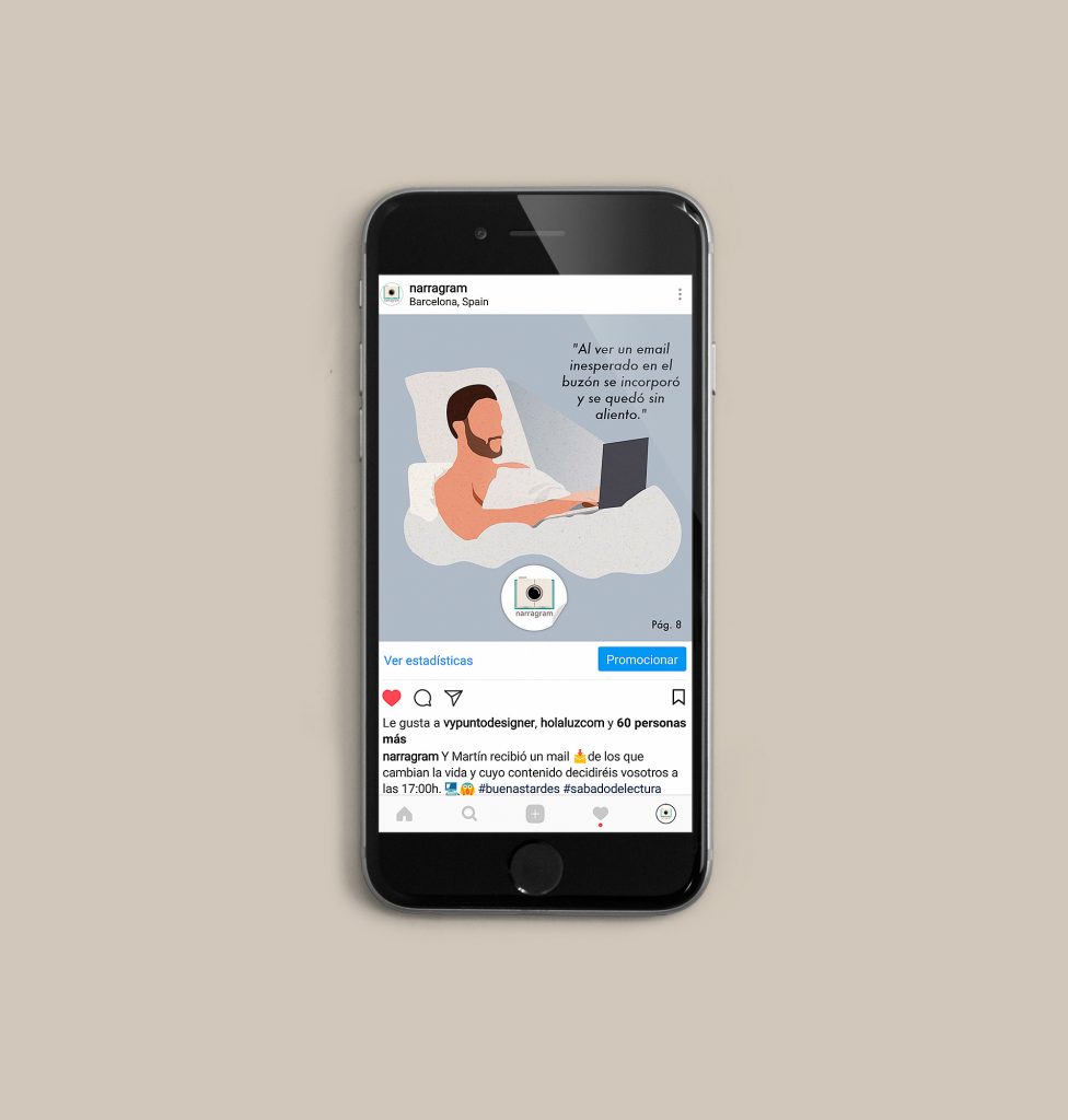 Narragram — pieza de la historia ilustrada en Instagram